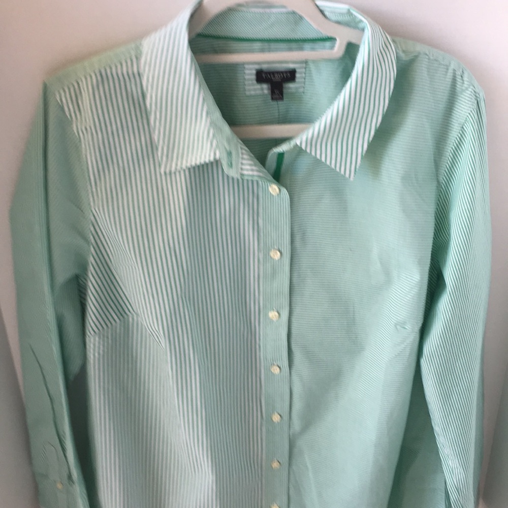 Talbots Classic Cotton Multi-Stripe Shirt NWT